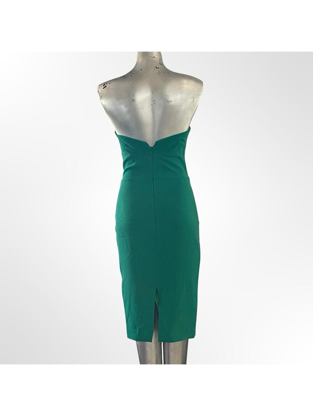 Aida Elegant Green Strapless Dress - Picture 3 of 7
